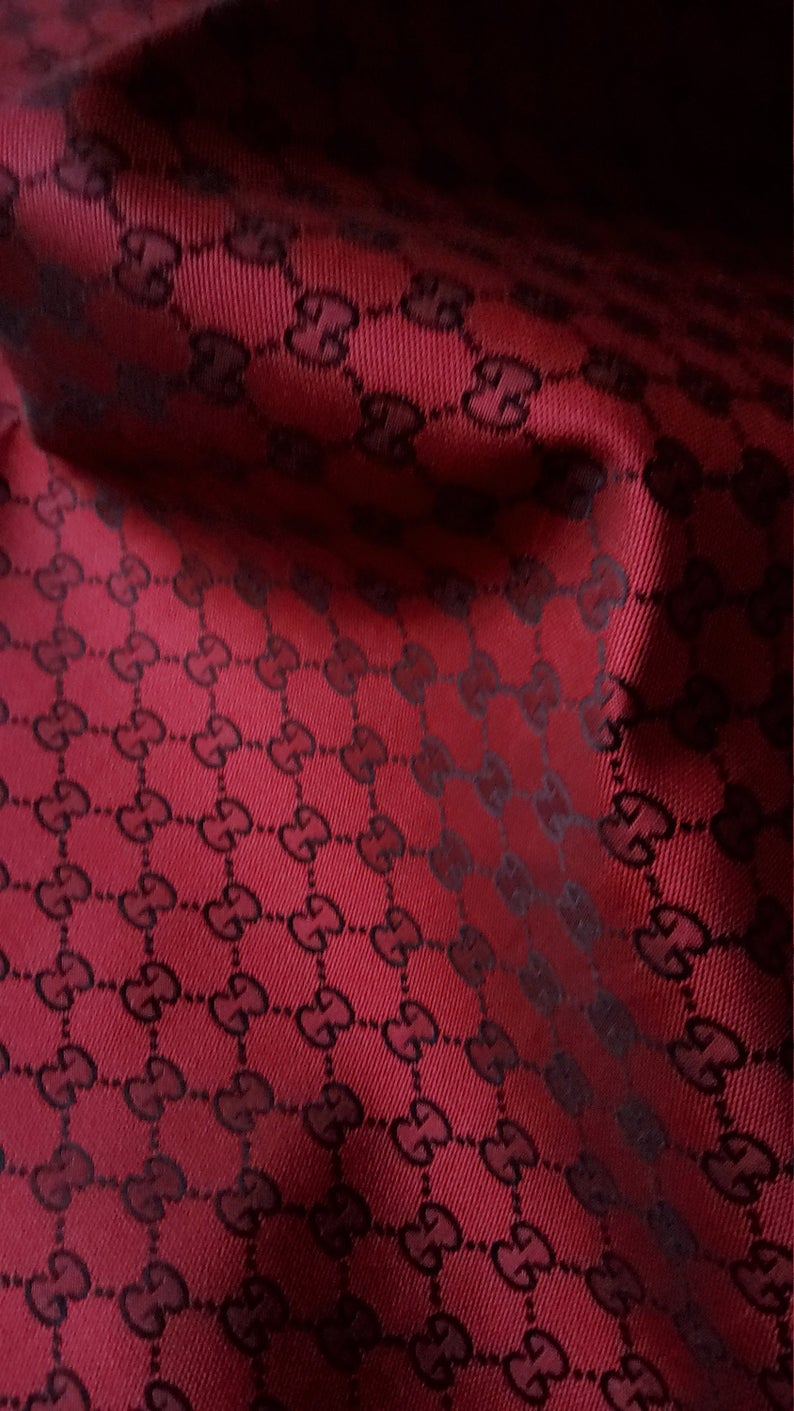 New!Gucci Jacquard Monogram Print In Dark RED BLACK Logo/By Order Only ...