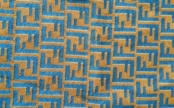Fendi Jacquard Fabric Clothing and Upholstery 30%Cotton 70 Polyester 340gr width 145cm/BLUE letter Print Fendi Brocade Fabric Varies Colours 1 ⋆ Rozitta Rapetti