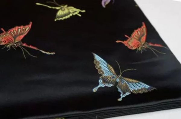 Italian Designer Fabric Silk Satin Butterfly Pattern/fashion Week Fabric New Collection Italian Fabrics 2 ⋆