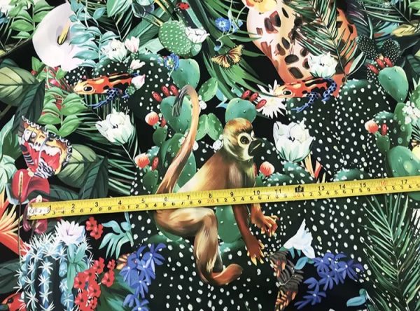 Designer Jungle Print fabric Polyester/Italian Designer Fabrics/2020 collection fabric/Italian Designer Fabrics 9 ⋆