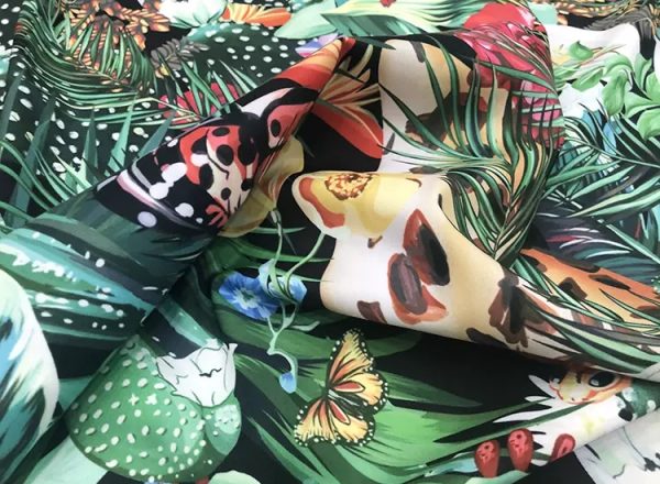 Designer Jungle Print fabric Polyester/Italian Designer Fabrics/2020 collection fabric/Italian Designer Fabrics 8 ⋆