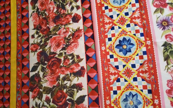 Dolce Gabbana Silk Fabric/Sicily Show Italian Designer