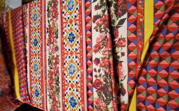 Dolce Gabbana Silk Fabric/Sicily Show Italian Designer
