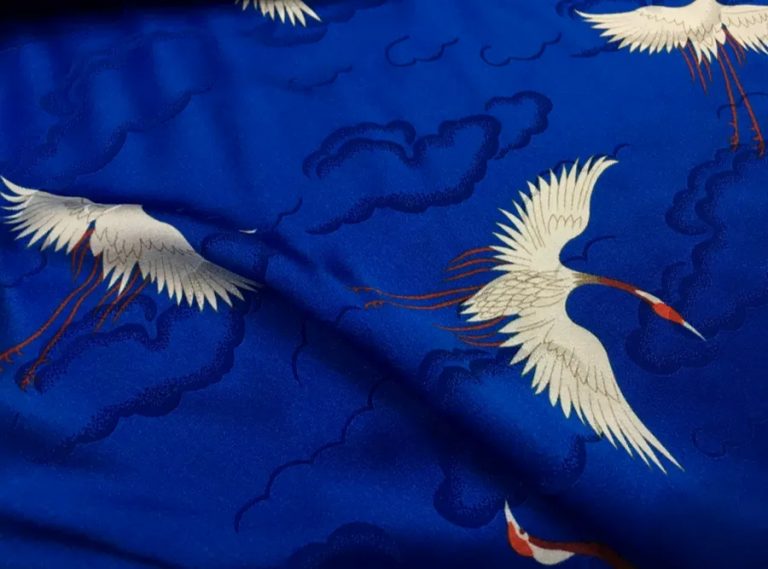 Gucci Silk Fabric New Collection! Storks Print Silk Fabric/Italian