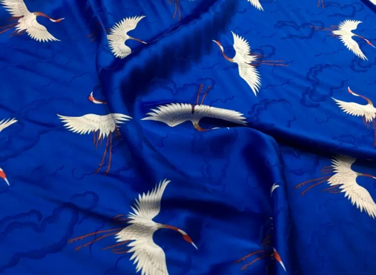 Gucci Silk Fabric New Collection! Storks Print Silk Fabric/Italian