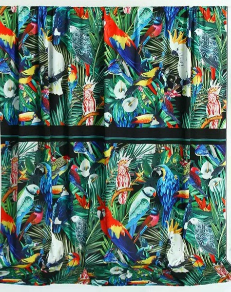 Dolce Gabbana Parrot Print Silk