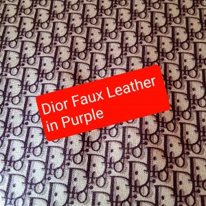 DIOR Leather Imitation Purple Logo