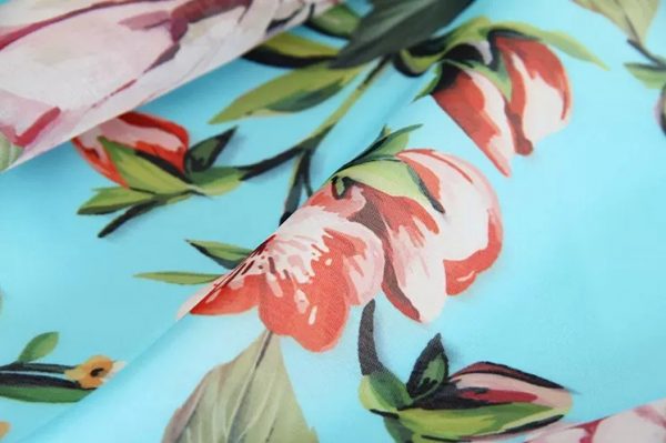 Italian Designer Cotton Poplin Flowers print fabric