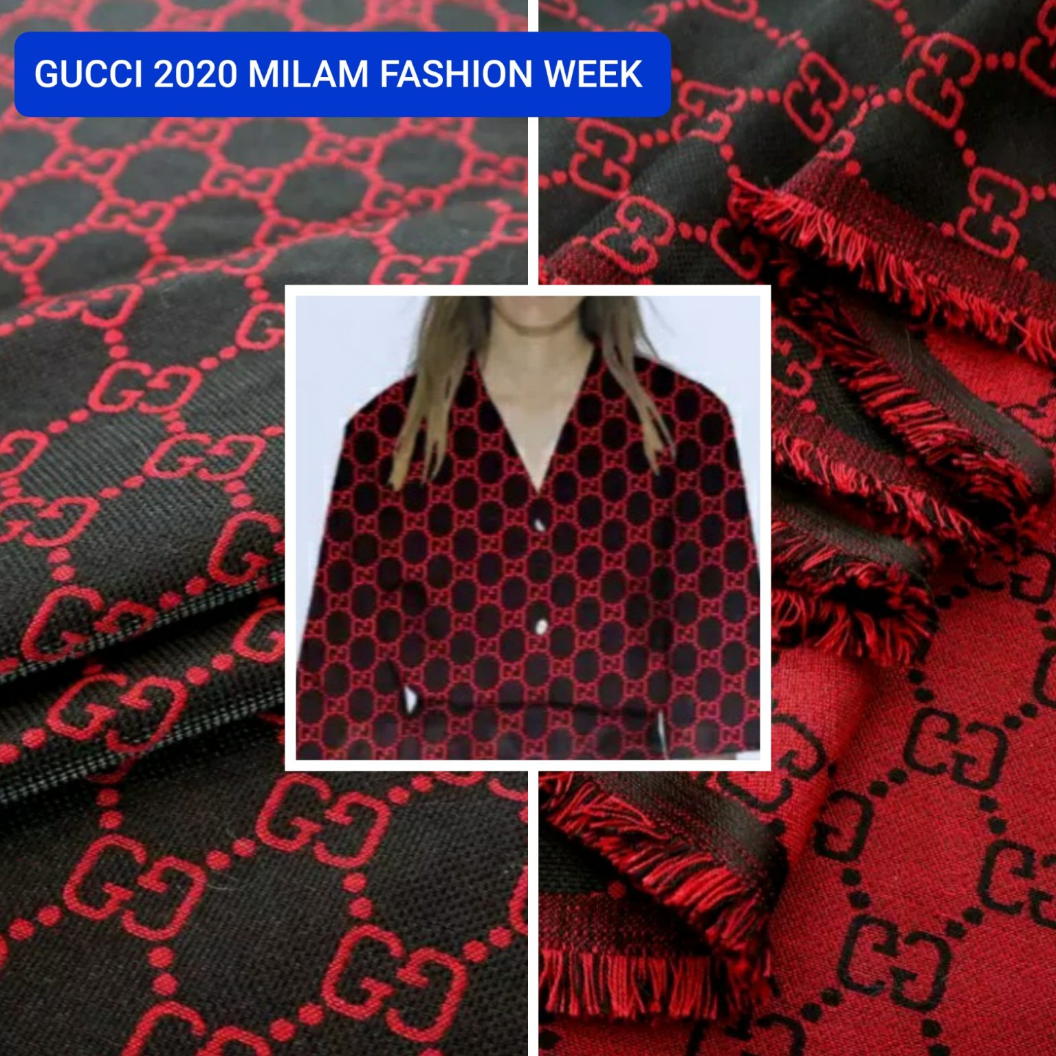 Gucci Fabric 2020 Fashion Week/3D Gucci Embossed Logo Brocade Fabric