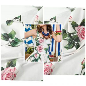 Dolce Gabbana Cotton fabric Roses pattern