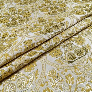 Dolce Gabbana Jacquard 2020 fabric gold yarn