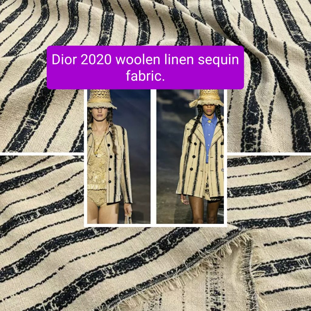Dior Collection Cotton Fabric From Fashion Week/Available In 3 Colours