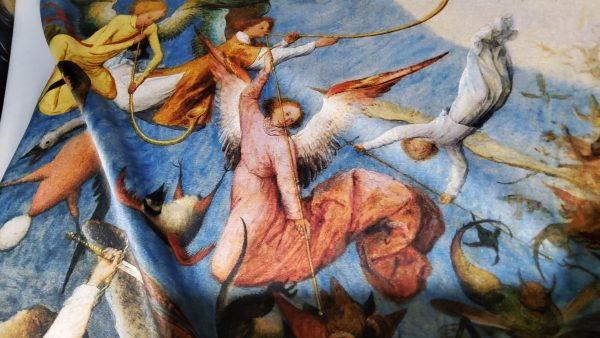 Pieter Bruegel the Elder "The Fall of the Rebel Angels" Digital Paint on Pure heavy silk.Fabric for outwear 12 ⋆