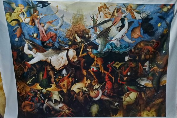 Pieter Bruegel the Elder "The Fall of the Rebel Angels" Digital Paint on Pure heavy silk.Fabric for outwear 20 ⋆