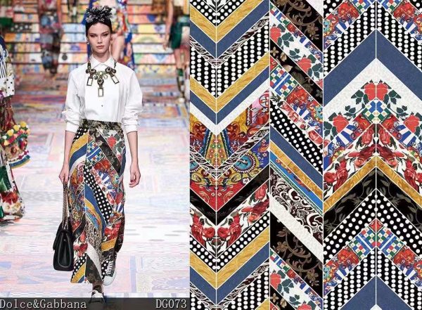 Italian Designer patchwork silk fabric/Exclusive limited edition collection Haute Couture Fabric 1 ⋆