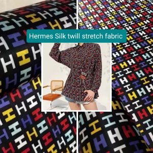Hermes silk twill fabric