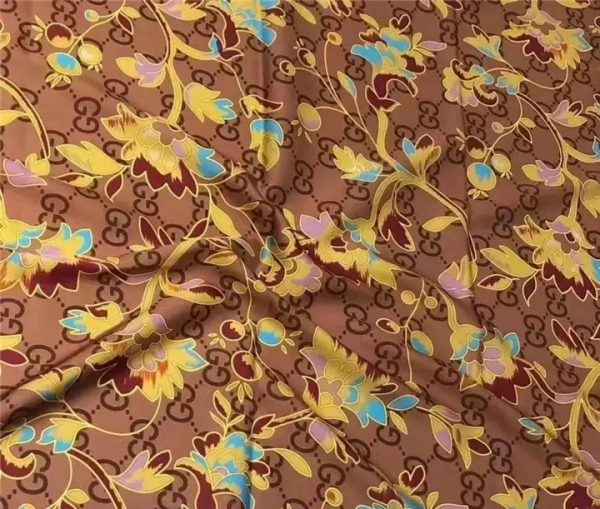 Gucci Silk Fabric Floral And Monogram/Double Silk Mulberry Have Some