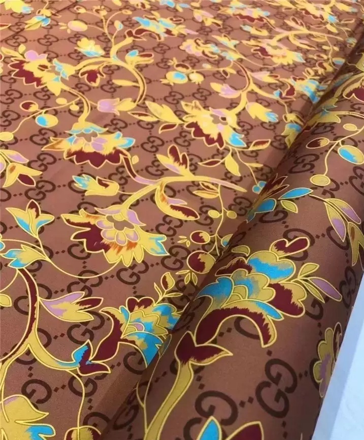 Gucci Silk Fabric Floral And Monogram/Double Silk Mulberry Have Some