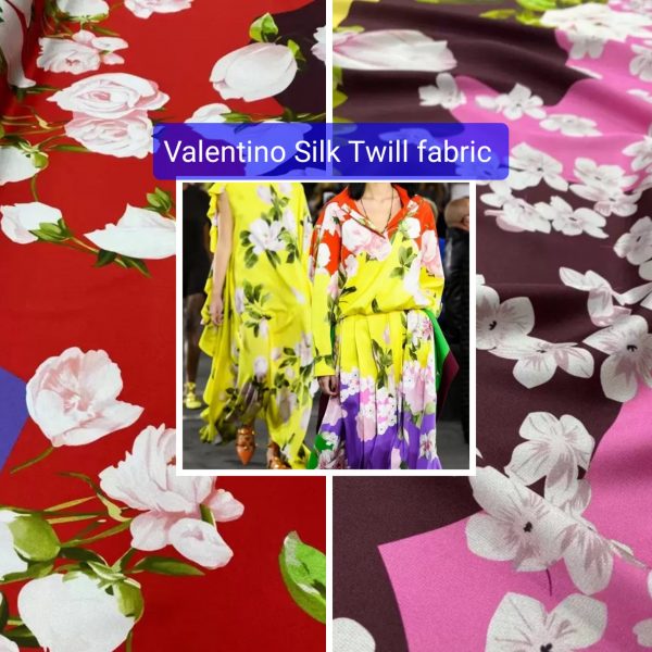 Valentino silk twill fabric