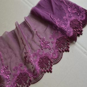 Exclusive Italian Silk Lace Embroidered fabric