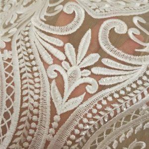 Embroidered Sequin Wedding fabric