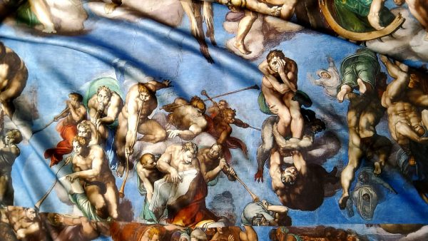 Silk Panel Digital print of "Last Judgement " Michelangelo.