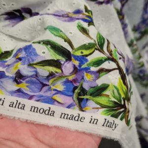 Alta moda, made in Italy Fabric pure cotton