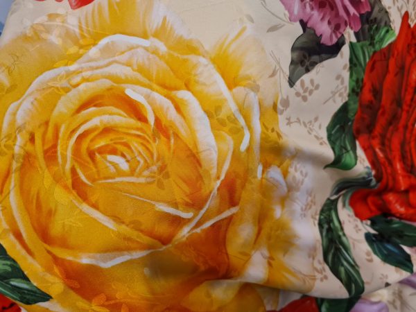 ITALIAN EXCLUSIVE ALTA MODA FABRIC LIMITED COLLECTION,ROSES 3D