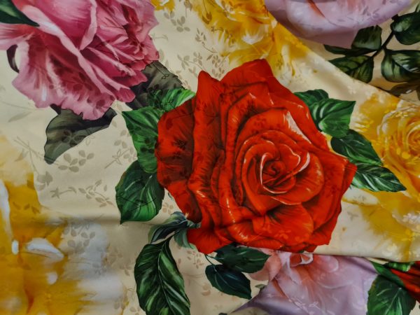 ITALIAN EXCLUSIVE ALTA MODA FABRIC LIMITED COLLECTION,ROSES 3D
