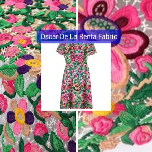 Oscar De La Renta embroidery cotton silk fabric
