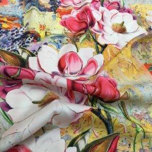 Valentino Fabric inkjet Mulberry silk crepe