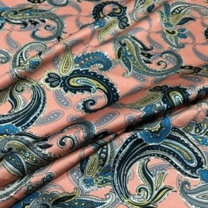 Etro silk stretch inkjet paisley design