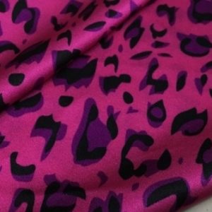 Roberto Cavalli silk fabric with leopard print