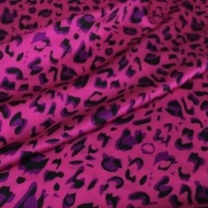 Roberto Cavalli silk fabric with leopard print