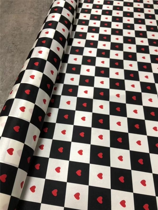 Dior amour Silk fabric chessboard with hearts