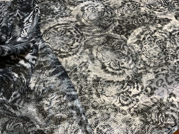 Versace Atelier Tiger print fabric velvet, devore Silk