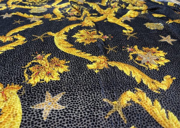 Versace fabric Devore on silk Sea Collection
