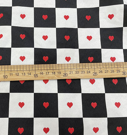 Dior amour jacquard fabric chessboard with hearts