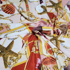 Versace Atelier Sea Collection fabric Silk Crepe de Chine Alta Moda