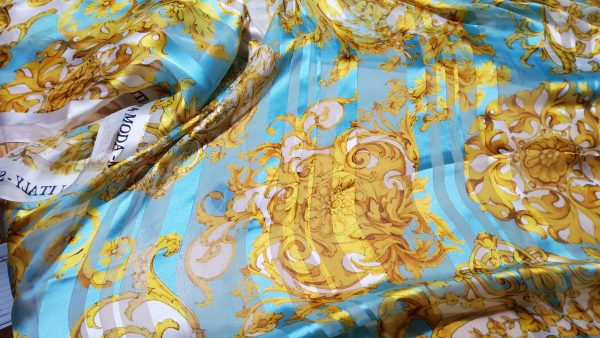 Versace Silk Chiffon Sheer,very pleasant to the akin,perfect for tunic, kimono,kaftan,dress,skirt