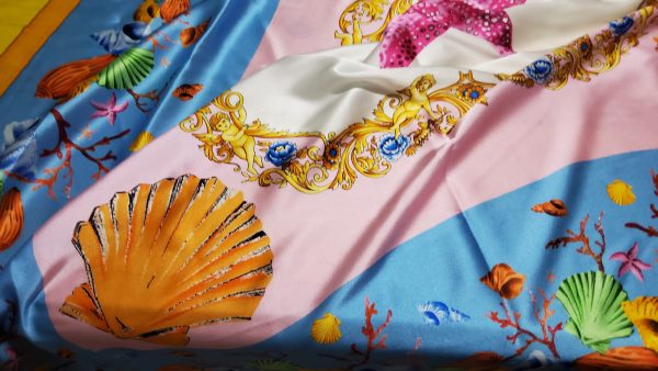 Versace Silk Fabric Large Panel SEA Collection