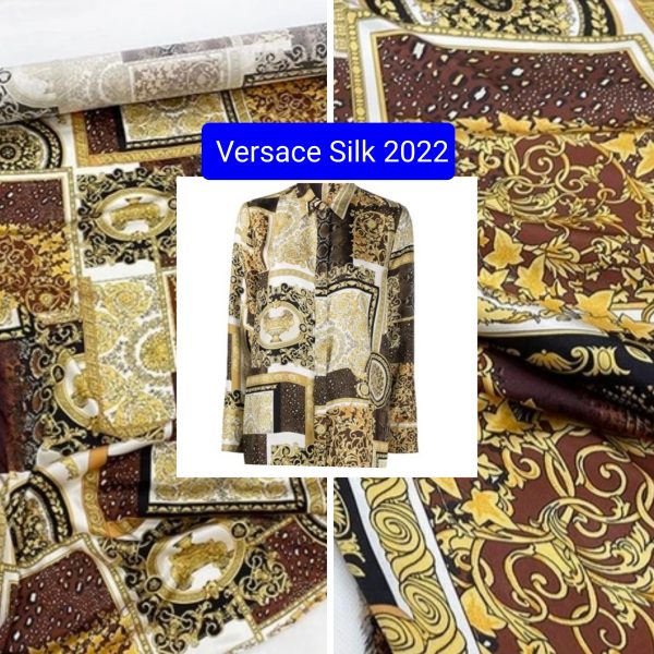 Versace Fabric mulberry Silk stretch