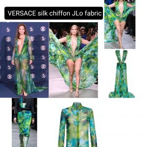 Versace chiffon fabric JLo Versace dress fabric