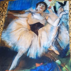 Italian Silk Satin Fabric Edgar Degas Ballet Dancer