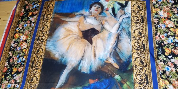 Italian Silk Satin Fabric Edgar Degas Ballet Dancer