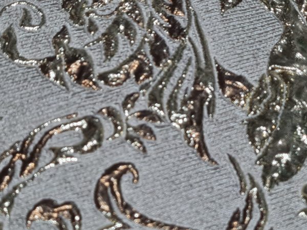 Italian Couture Gold thread organza embossed design jacquard