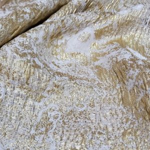 Italian Designer Fabric silk gold thread embossed pattern