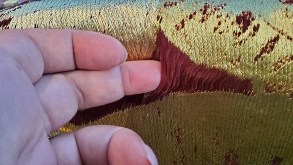 Rubella velvet jacquard hand wooven Italian fabric