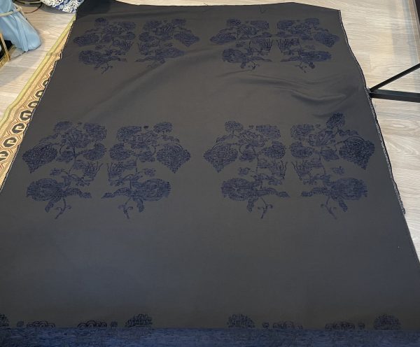 Dior Chenille fabric stiff embroidered double sided
