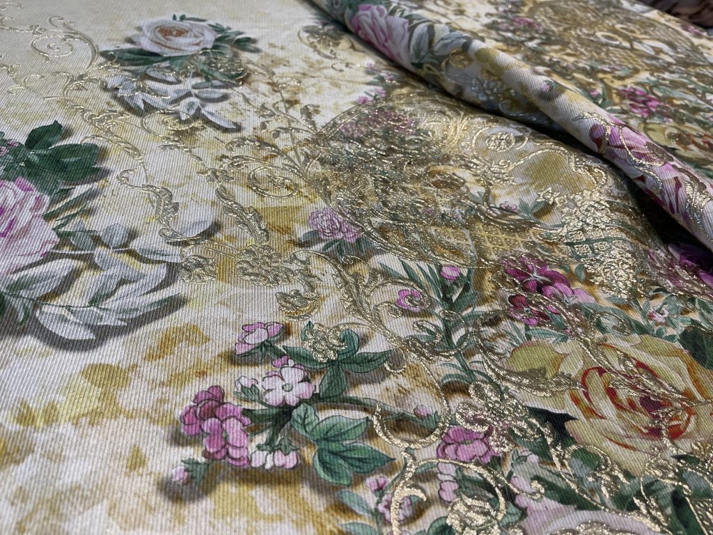Fabric Exclusive Limited Edition,gold Embossed Design/colour 2 ⋆